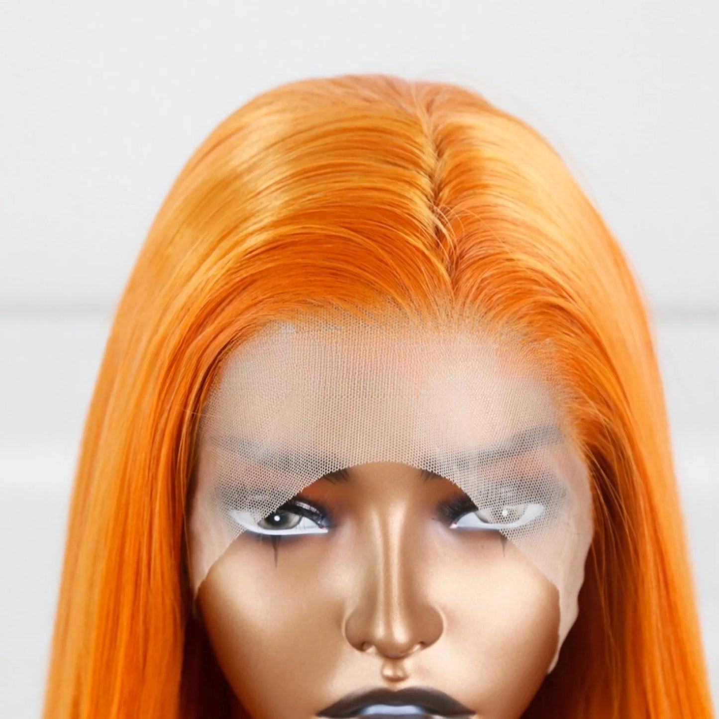 Orange Wig Long Straight Synthetic Lace Front Wig Glueless Wigs for Women Party Cosplay Bright Ginger Hair Lace Frontal Wigs