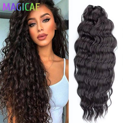 Anna 3Pcs 24Inches Body Wave Crochet Ombre Rainbow 300g Colored Braids Pink Ombre Blond 613 Hair Extension Water White Sliver