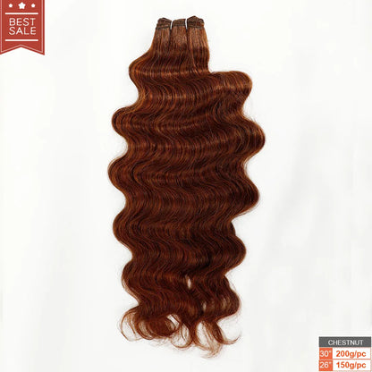 Magicae Blond 27/613 Highlight Ombre Brown High Temperature Synthetic Body Wave Ponytail 30Inch 200g Hair Extensions Wavy Bundle