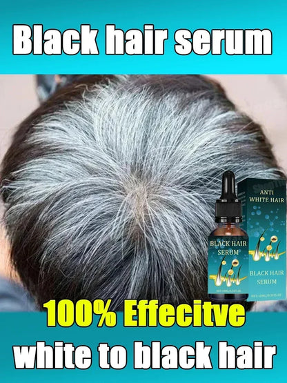 Natural Anti Gray Hair Serum - Repair White & Darkening Hair | Nourishing Hair Care Remedy