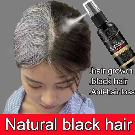 Gray White Hair Treatment Serum Cover White Hair To Black Natural Color Repair Spray Anti Loss Hair Restore Healthy Hair Care