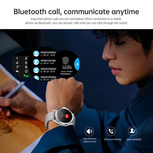 1.53" Outdoor Sports Smart Watch Men NFC GP Compass Heart Rate Blood Oxygen Waterproof Bluetooth Call Smartwatch for IOS Android