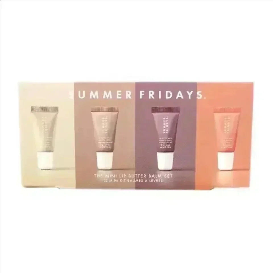 Summer Fridays Iced Coffee Lip Balm Mini Lip Gloss Set New Moisturizing Transparent Smooth Soft Tube Mirror Lipstick Lip Makeup