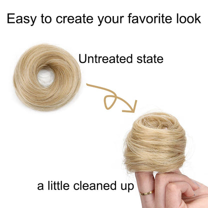 WIGSIN Synthetic Messy Dount Hair Buns Updo Chignon With Elastic Hair Exension for Women Daily Lazy Hair Accessories