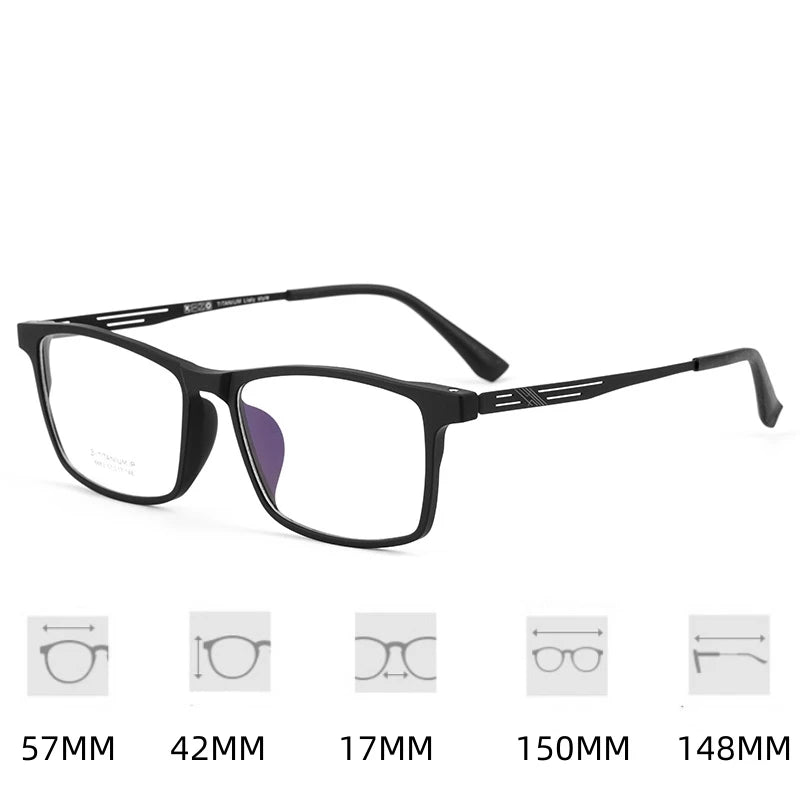 FIRADA Fashion Eyewear Vintage Square Titanium Eyeglasses New Myopia Optical Prescription Glasses Frame For Men And Women 8883