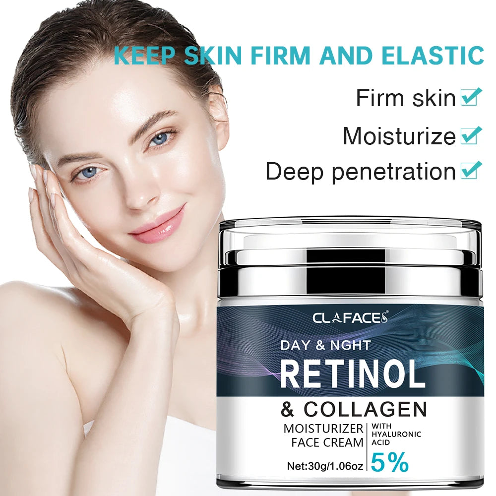 Retinol Face Moisturizer Moisturizing Cream Fade Fine Lines Shrink Pores Younger Brightening Whitening Smooth Firming Cosmetic