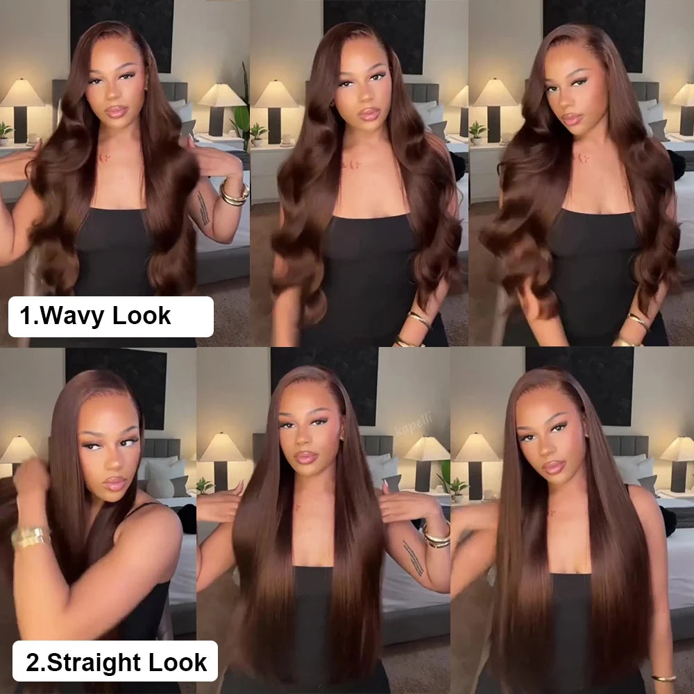 Brown Human Hair Bundles Body Wave Bundles Human Hair Brazilian 1/3/4 PCS Bundle Deal Hair Weft 100% Raw Hair Extensions On Sale
