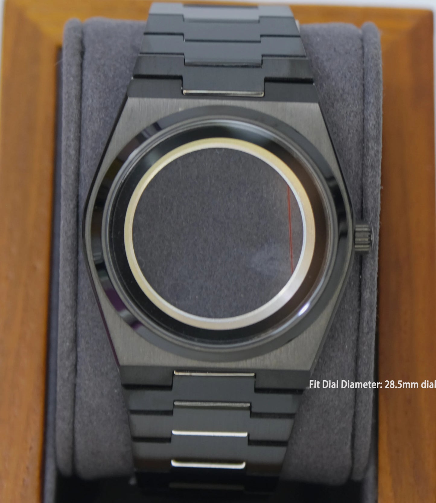 For NH35 Movement  PRX Super Player Sapphire Glass Stainless Steel Watch Case Band Fit for 28.5mm DIal Waterproof Modification