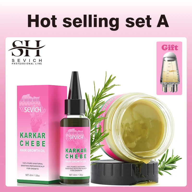 2024 New Super Growth Oil Karkar Regrowth Thicken Oils Chebe Anti-Breakage Essential Oil Serum Rosemary Anti Hair Loss Products