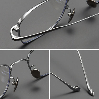 FIRADA Fashion Comfort Square Glasses Retro Pure Titanium Eyewear Optical prescription Eyeglasses frames For men women 923204-C