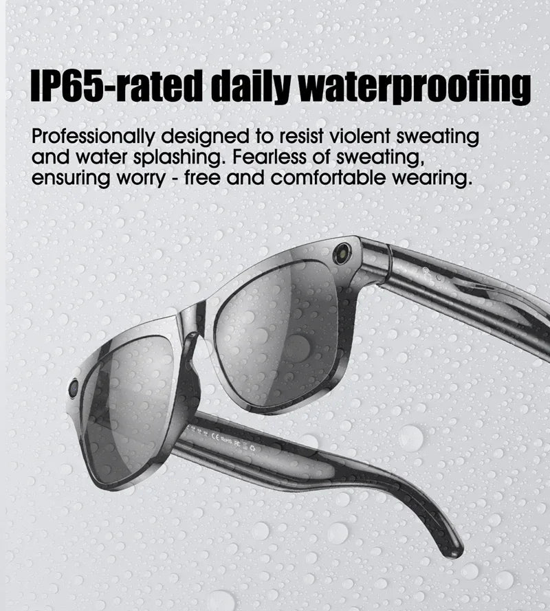 6K HD AI Smart Glasses Camera Mini Camera Bluetooth Call Voice Assistant Control Smart Sports Wearable Camera Glasses 2025 ﻿