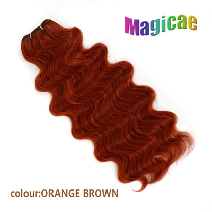 Magicae 30Inches Brown 12# M816# Sliver White Ombre Blond 613 Ombre 27# Body Wave High Temperature Synthetic Hair Extensions