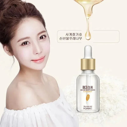 White Rice Face Serum Shrink Pores Moisturizing Elastic Skin Cream Smooth Wrinkles Younger for Glowing Skin Firm Care Essence