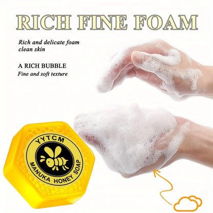 Manuka Honey Soap, Moisturizing and Hydrating Handmade Bath Soap, Cleansing Face, Body, and Hand Soap 65g (2.29oz)