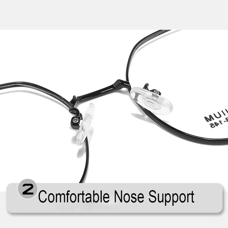 UVLAIK Ultra Light Square Glasses Frame Retro Anti-Blue Light Eyewear Pure Titanium Frame Eyeglass Fashion Solid Color Spectacle