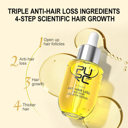 PURC Hair Growth Products for Men Women Thicker & Fuller Serum Hair Regrowth Oil Hair Loss Treatment Hair Care