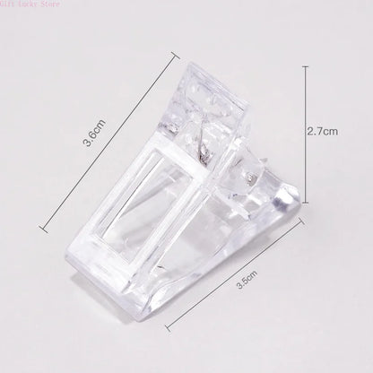 1/5/10Pcs Acrylic Nail Clip Transparent Gel Building Tips Clips Finger Nail Polish Extension UV Clamps Manicure Art Builder Tool