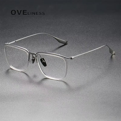 Pure Titanium Glasses Frame Men 2025 EyeGlasses for Men Square Eyeglasses Frame male full Eyewear Spectacles