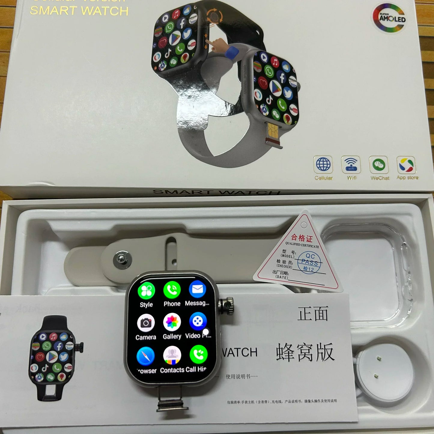 New Smart Watch CD20  Global Edition, 2.29-inch AMOLED Large Screen, 180 ° Rotating Camera, SIM Card, WiFi，GPS， Video call