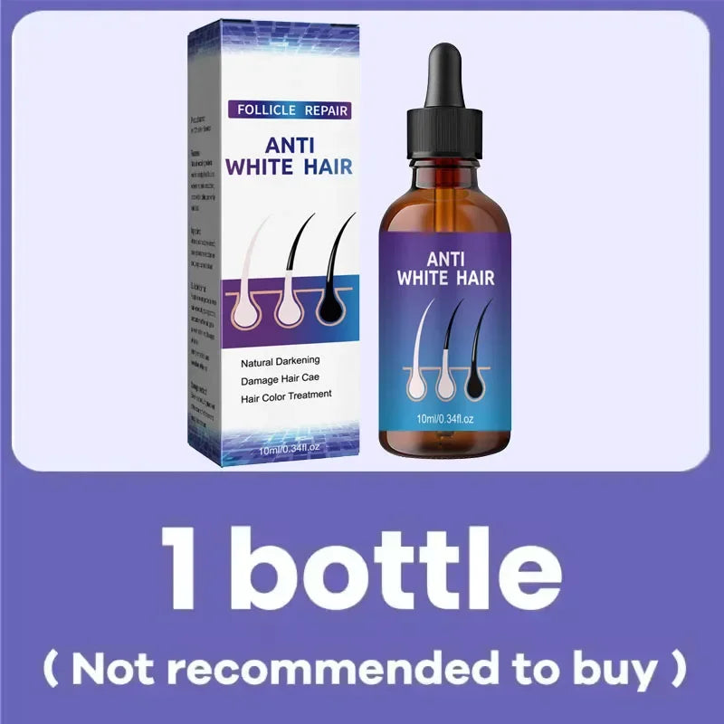 24 NEW White To Black Gray White Hair Serum Natural Color Repair Nourish Essence Anti-gray Care for Men Women