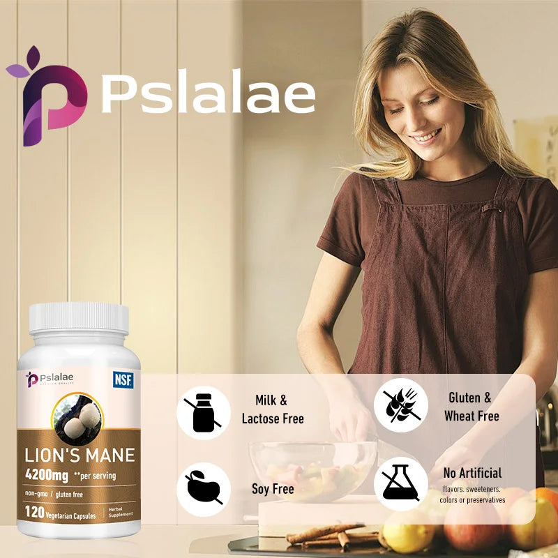 Lions Mane -  Relieve Stress, Immune System Health, Improve Memory, Protect Brain Nerves