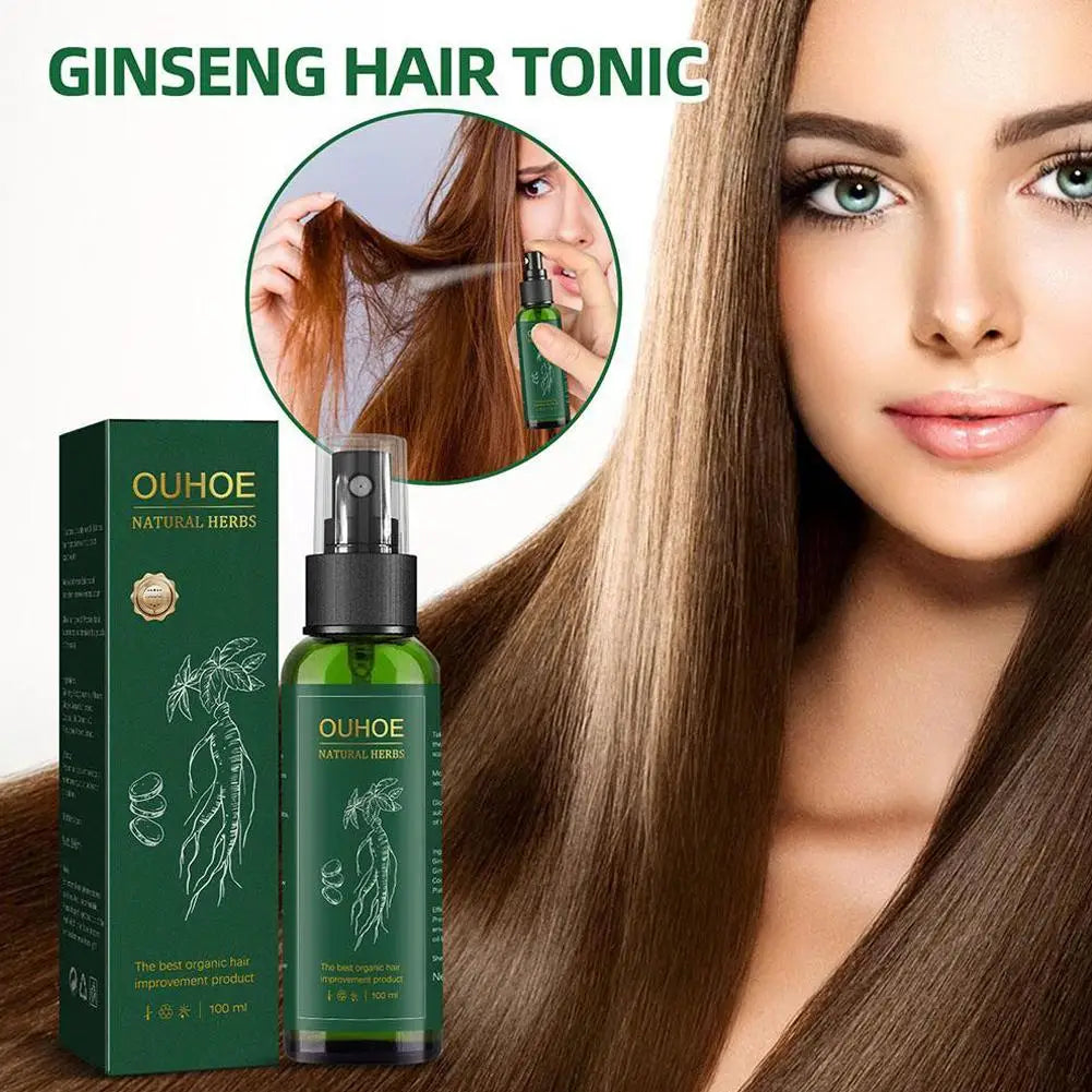 100ml Ginseng Hair Essence Moisturizes Anti Hair Loss Hair Strengthen Repair Hair Oil Roots Dry Frizzy Product Spray Care F3Y8