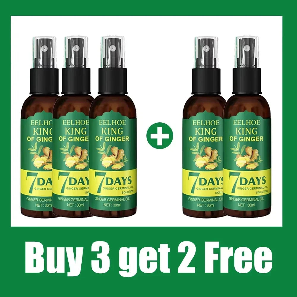 Fast Ginger Hair Growth Serum Anti Hair loss Baldness Regrowth Hair Care Oil Repair Damaged Scalp Treatment For Women Men