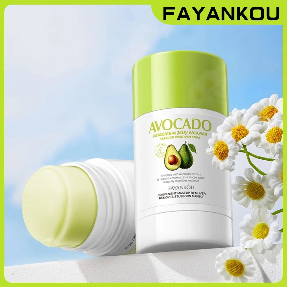 Avocado Lazy Makeup Remover Stick Fayankou Gentle Non-Irritating Makeup Remover Cream Facial Care Cleansing Balm Makeup Remover