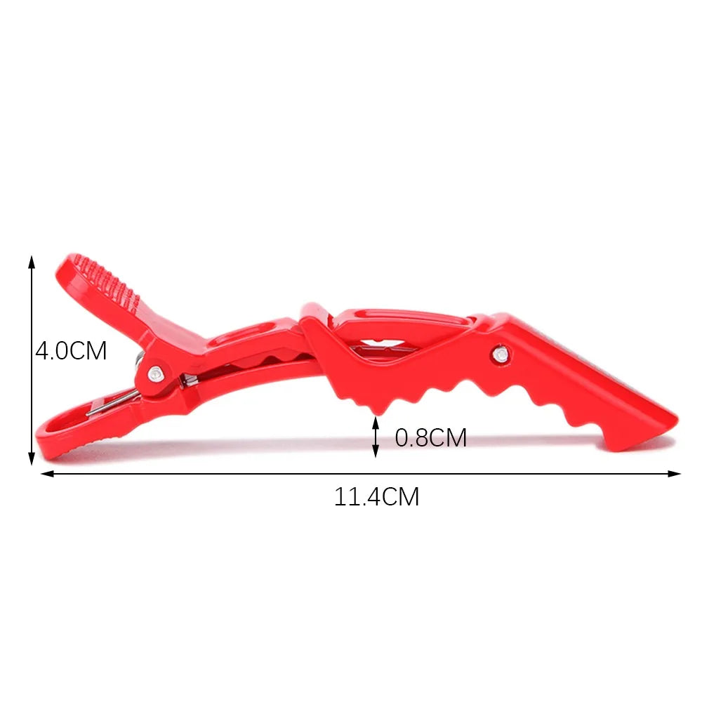 6pcs/lot Plastic Hairpin Hair Clips Hairdressing Clamps Claw Section Alligator Clips Barber For Salon Styling Hair Accessories