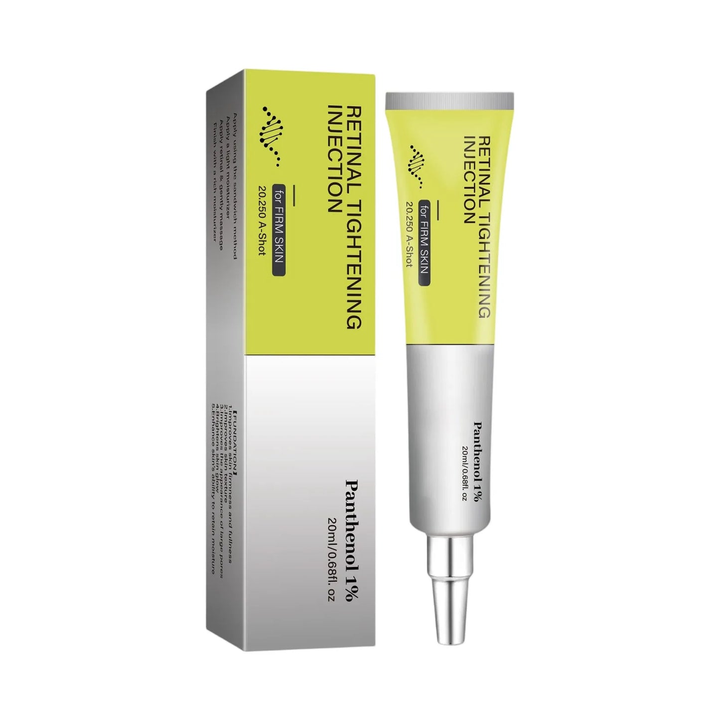 Retinol Eye Cream Tightens, Moisturizes, And Soothes The Eye Skin. Moisturizing Massage Moisturizes And Tightens The Eye Skin.