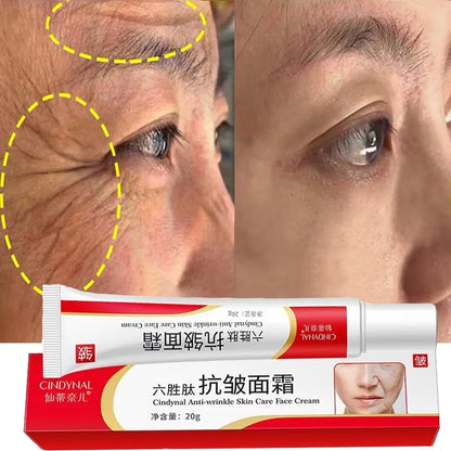 Six Peptide Wrinkle Remover Face Cream Instant Firming Lift Anti-Aging Fade Fine Lines Whitening Moisturizing Smooth Skin Care