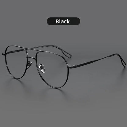 DIEDESEE Ultra Light Titanium Frame Anti blue Light Men's Eyeglass Frame Retro Large Face Optical Prescription Eyeglass Frame