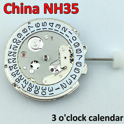 China NH35 Movement Can Replace The Japanese NH35 Movement Date At 3 o'clock Calendar High Accuracy Automatic Mechanical NH35
