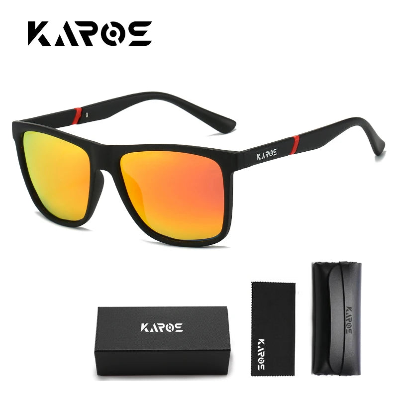 KAROS Polarized Sunglasses Driving Outdoor Travel Ultralight UV400 Eyewear Men Women Sports Fishing Mirror Sun Glassses YZ2015WB
