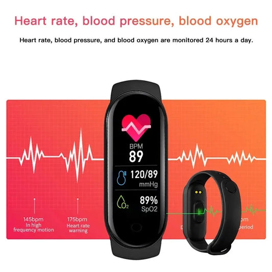 M7 Smart Band Watch Silicone Heart Rate Smart Band Varied Dials Fitness Tracker Blood Pressure Sport Bracelet For Mi Band 7