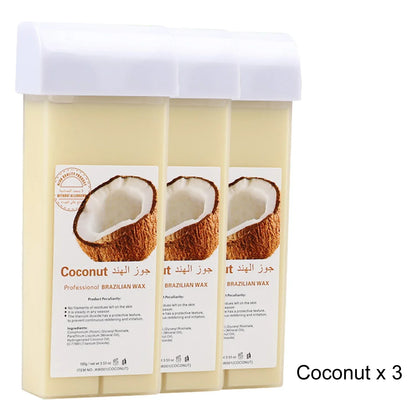 Painless Roll-On Wax Depilatory Honey & Aloe Vera Wax Cartridge for Bikini And Body Hair Removal Compatible with Wax Warmers