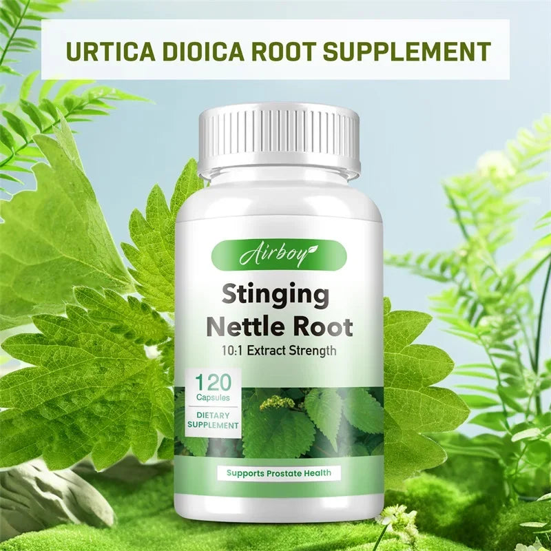 Stinging Nettle Root Capsules - Supports Prostate and Urinary Tract Health, Promotes Hair Growth, Reduces Urinary Frequency