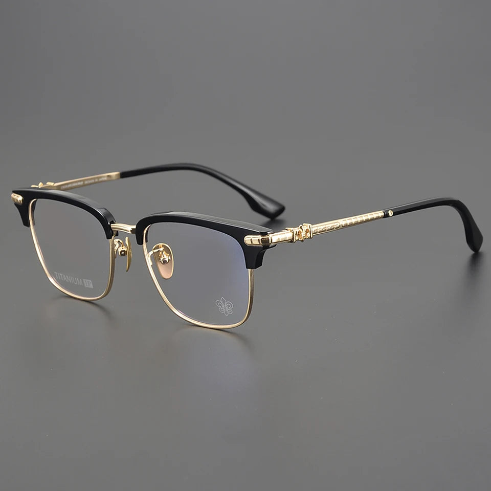 2025 Ultra Light Pure Titanium Fashion Luxury Women Square Business Glasses High Quality Men Optical Prescription Glasses Frame