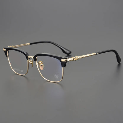 2025 Ultra Light Pure Titanium Fashion Luxury Women Square Business Glasses High Quality Men Optical Prescription Glasses Frame