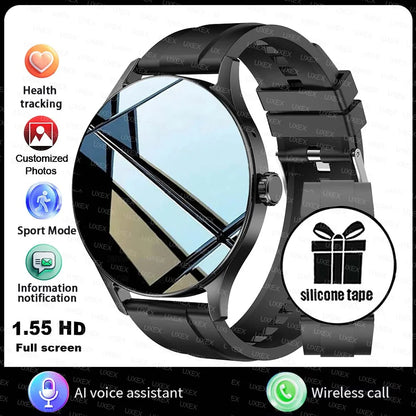 Fashion Smart Watch Plus 1.55 HD For Men And Women Bluetooth Call 3D UI Health Tracker Motion Trajectory Business Watch Original