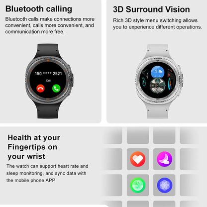 2025 New Watch8 Ultra Smart Watch Classic NFC Health Monitoring GPS Bluetooth Call 3ATM Waterproof HD Smartwatch For IOS Android