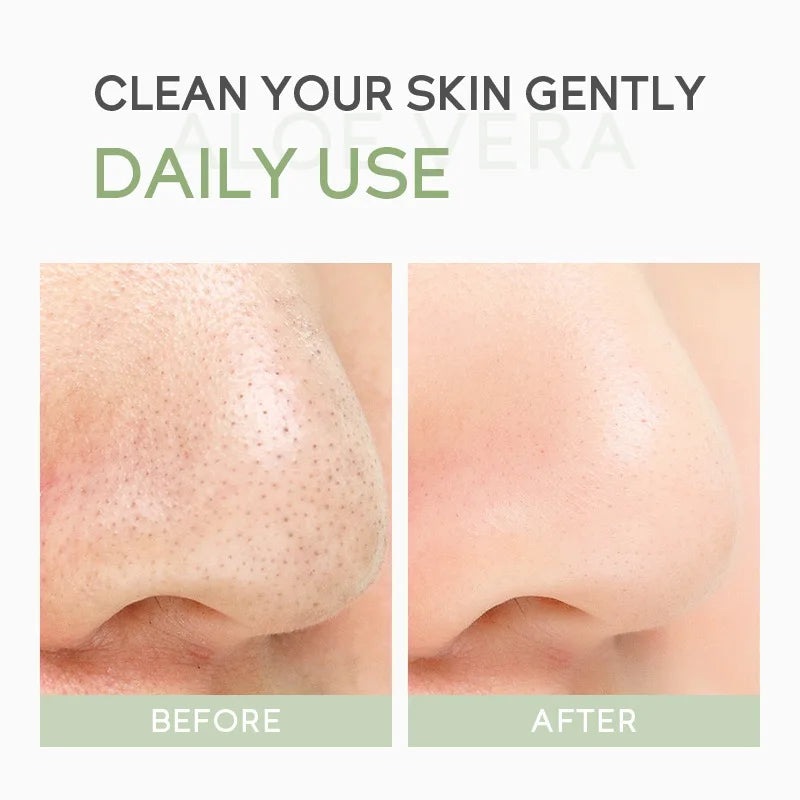 50g Aloe Vera Facial Cleanser Shrink Pores Oil Control Moisturizing Acne Anti Aging Wrinkle Hydration Cleansing Face Skin Care