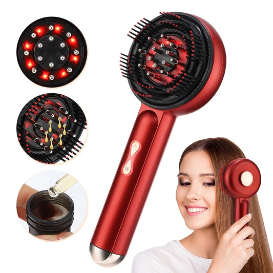 3-in-1 EMS Head Massager Scalp Brush Essential Oil Device for Hair Treatment Tools Fluid Nourishing Scalp Electric Massage Comb
