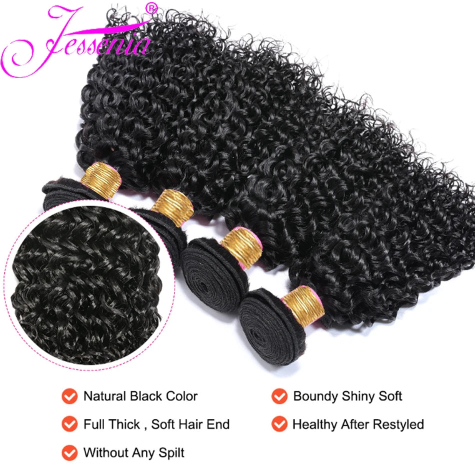 Short Afro Kinky Curly Hair 3 Bundles Deal Raw Indian Hair 100% Virgin Tissage Human Hair Weave Extension Natural Color 100G/PCS