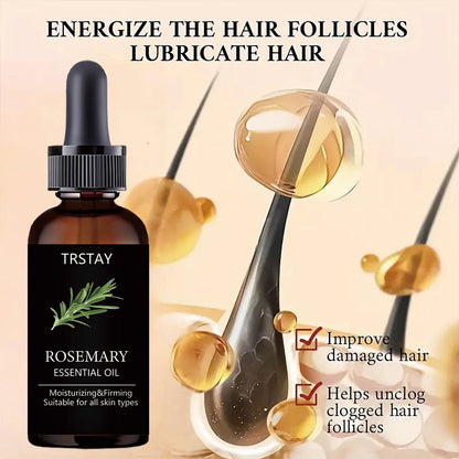 TRSTAY Rosemary Essential Oil for Hair Care Improves Damaged Hair Dredges Blocked Follicles Activates And Growth Lubricates Hair