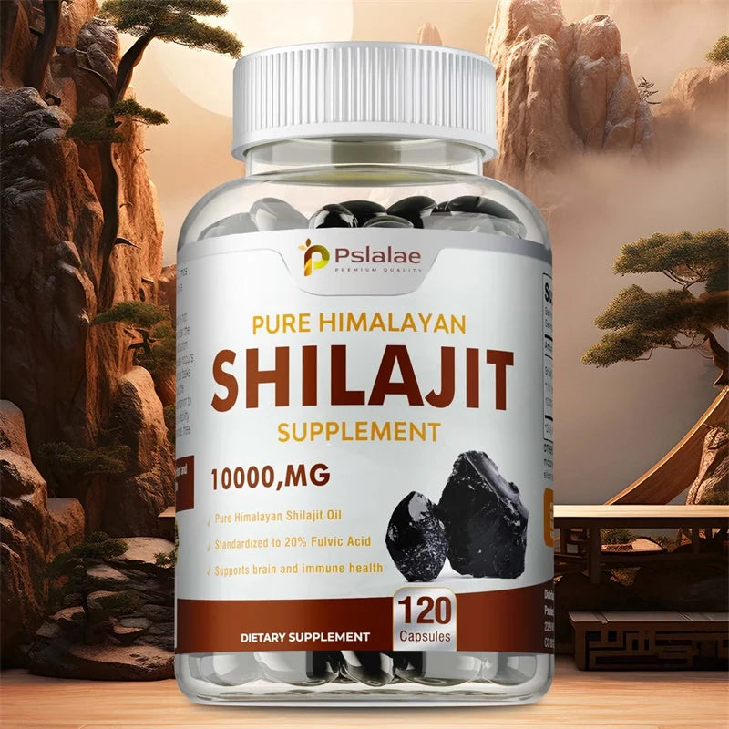 Shilajit Supplements - Supports Brain Health, Improves Cognitive Function, Enhances Memory & Concentration, and Boosts Immunity