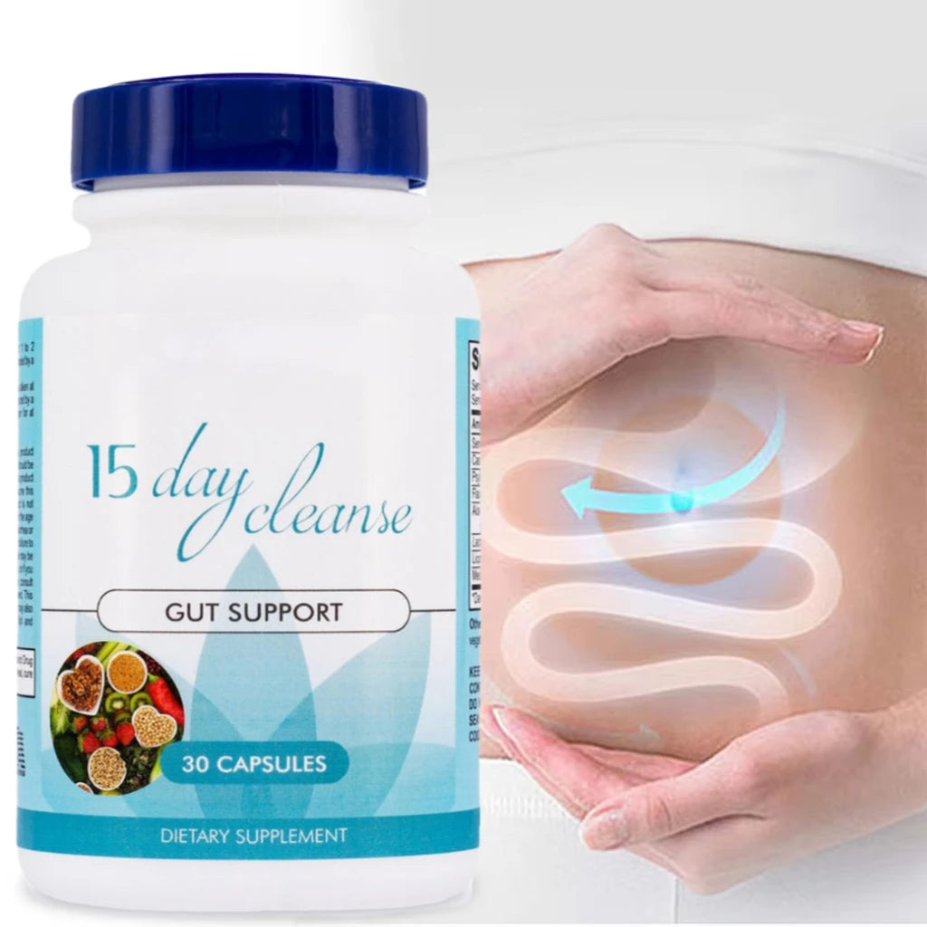 Gut and Colon Support 15-Day Cleanse and Detox to Reduces Abdominal Pain, Bloating, Constipation and Aid Gut Health
