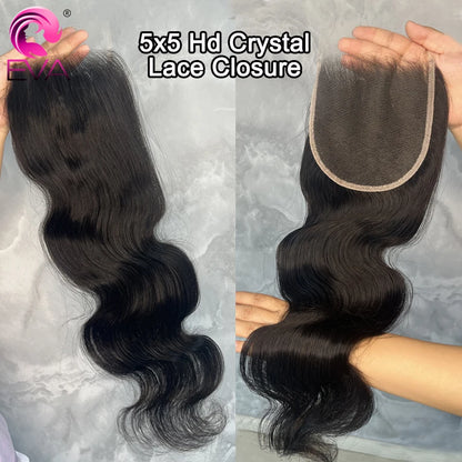 Eva 5x5 Hd Lace Closure Straight 13x4 Lace Frontal Closure Hand Tied Human Hair Closures Free Part Hd Lace Closure Pre Plucked