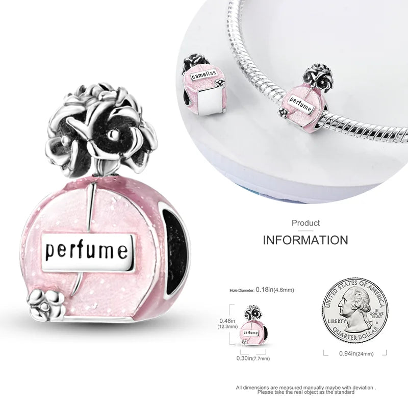 Hot Sale 925 Silver Charms Beads Perfume Animal Butterfly Pendants Fit Original Bracelet DIY Jewelry