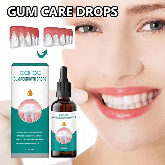Quickly Repair Gum Serum Relieve Receding Gum Regrowth Drops Teeth Whiten Remove Yellow Plaque Stains Decay Toothache Toothpaste